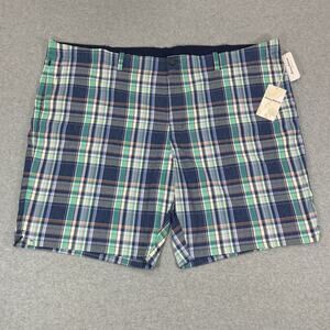 Tommy Bahama Shorts Mens 52RG (Fit 54) On Party Plaid 10" Maritime Blue Golf NWT
